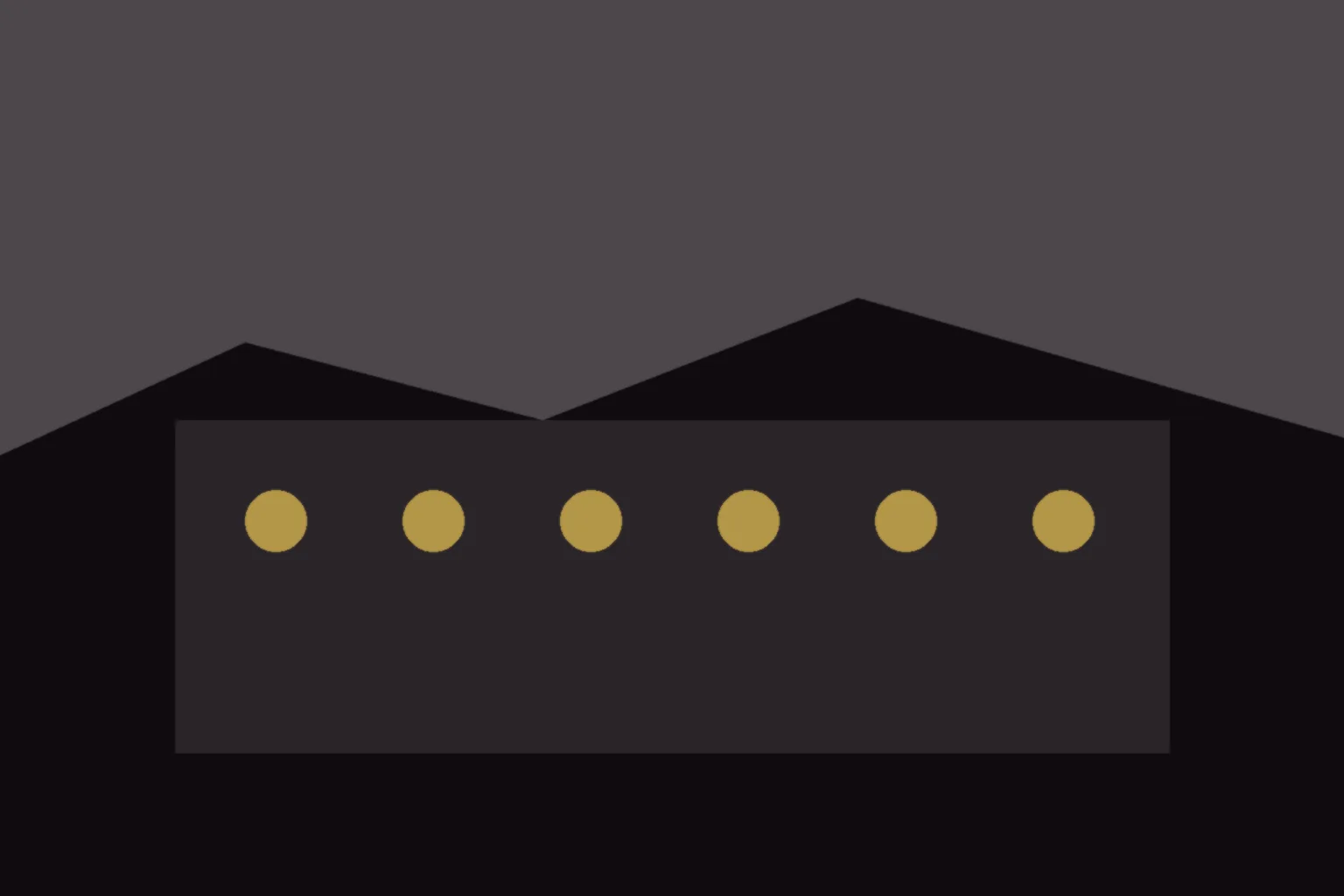 AI-generated editorial illustration: An empty ballroom table with a ribbon and unlit candles
