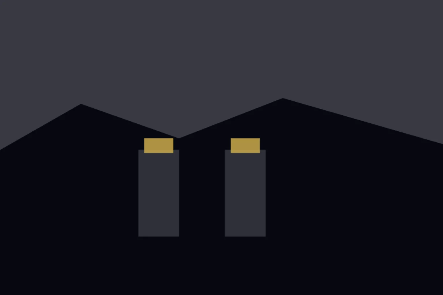 AI-generated editorial illustration: Two empty chairs at a civic panel table, water glasses, no faces