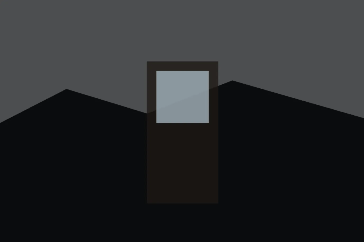 AI-generated editorial illustration: A new kitchen window with natural light into an empty institutional hall