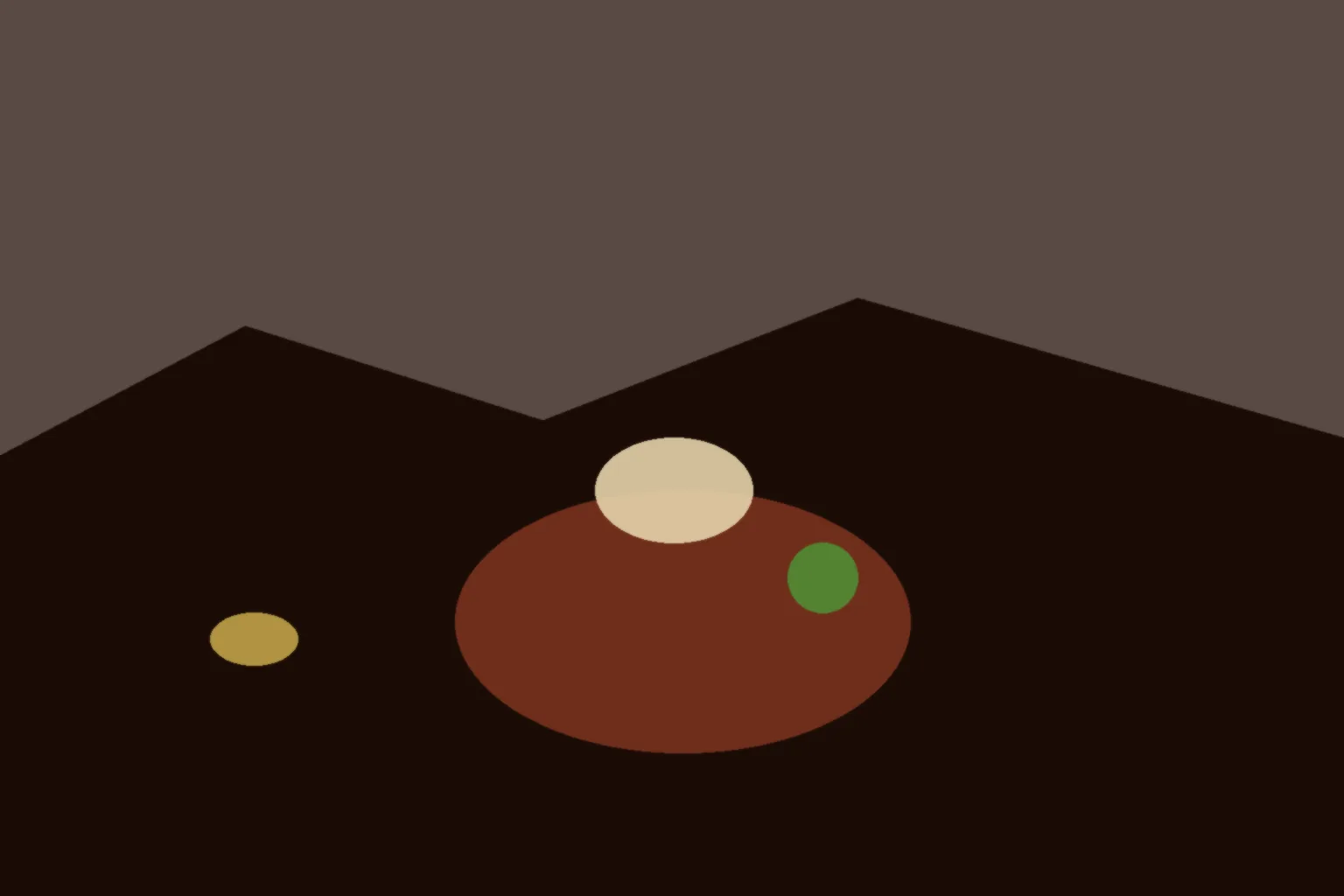 AI-generated editorial illustration: Coastal Mexican table: ceviche bowl, limes, empty curved booth, no diners